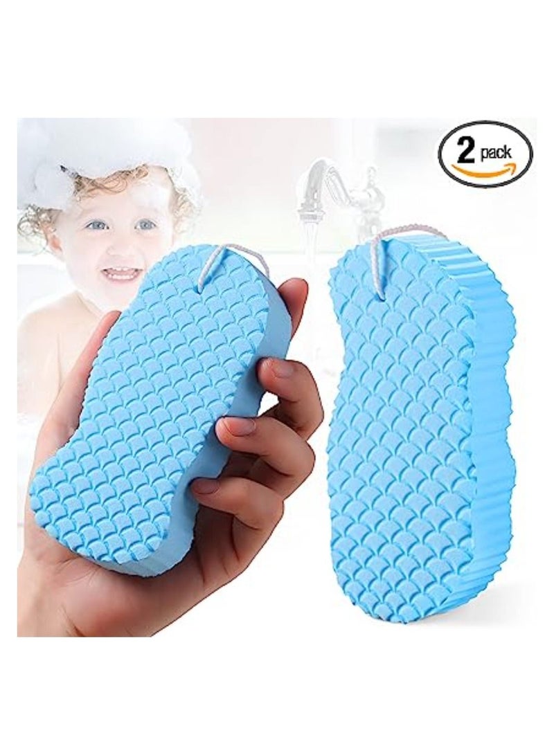 Dream Zone Super Soft Exfoliating Bath Sponge | Comfortable Baby Bath Sponge | Ultra Soft Bath Sponges for Shower | Shower Brush Painless Dead Skin Remover Body Sponge for Adult & Children, Blue - Image 1