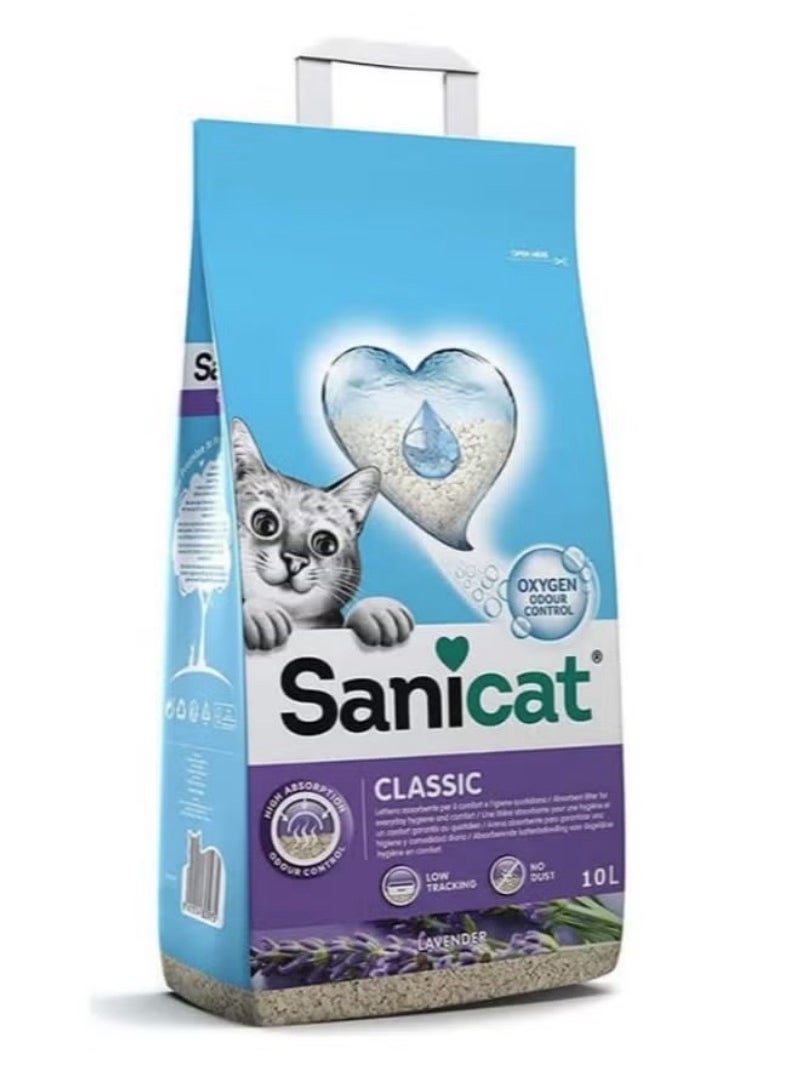Sanicat - Classic Lavender Oxygen Odour Control Low Tracking No Dust 10Liters - Image 1