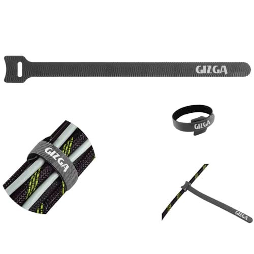 Gizga Essentials Cable Organiser, Cord Management System for PC, TV, Home Theater, Speaker & Cables, Reusable Cable Organizer for Desk, WFH Accessories, Organizer Tape Roll, Reusable Cable Ties Strap - Image 2