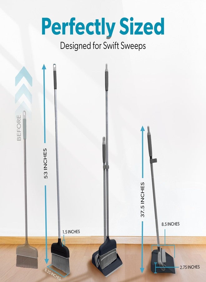 BLACK+DECKER Butler Broom & Dustpan Set - Stand-Up Design - Lightweight, Space-Saving Combo for Kitchen, Living Room, Bathroom, Lobby Floors - Home Cleaning Essential, Black/Grey - Image 5