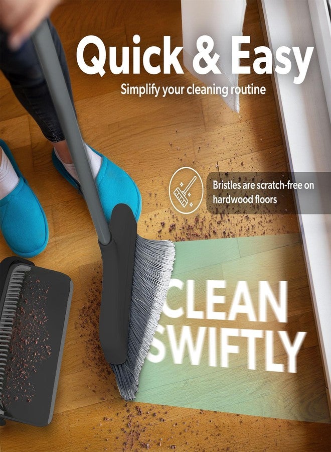 BLACK+DECKER Butler Broom & Dustpan Set - Stand-Up Design - Lightweight, Space-Saving Combo for Kitchen, Living Room, Bathroom, Lobby Floors - Home Cleaning Essential, Black/Grey - Image 3