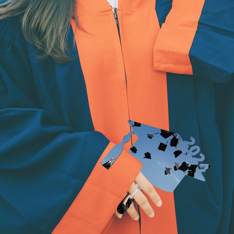 2pcs Graduation Themed Sublimation Photo Frame Graduation Picture Frames Bulk Sublimation Blank - Image 2