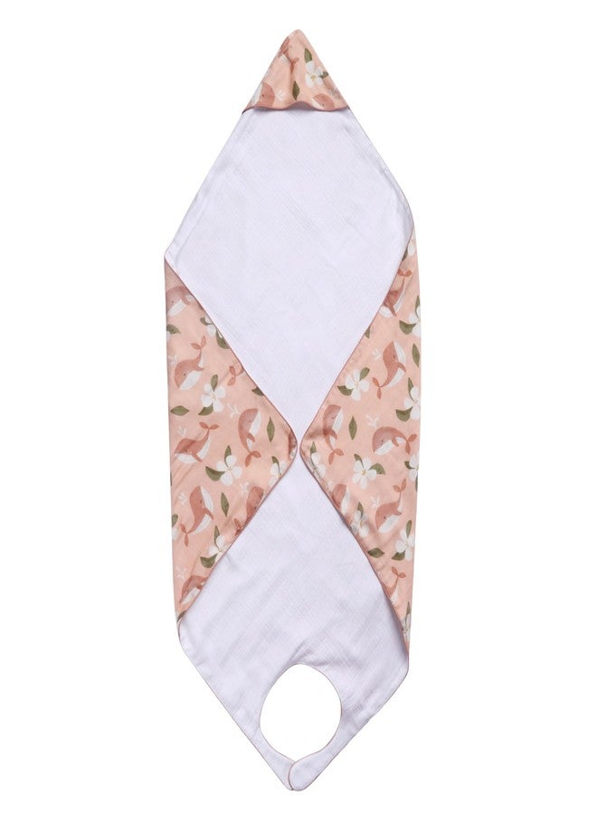 Cocoon Care Bamboo Muslin Cotton Premium 3-in-1 Baby Towel Wrap | Swaddle Wrap & Nursing Cover |3-Layer Ultra-Soft & Breathable Muslin | 35 x 35 Inch |Pinkwhale - Image 1