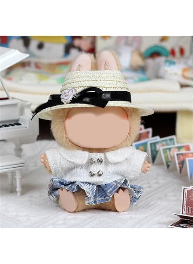 Arabest Labubu Clothes for 17cm Labubu Dolls, Luxury Chic Style Set High-End Fashion Outfit with Premium Labubu Dolls Accessories for Play & Display (White)  - Image 4