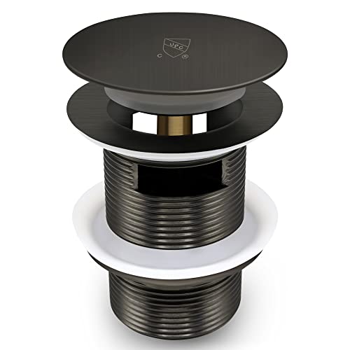 FerdY Pop-up Drain for Freestanding Bathtub, Space Gray, cUPC Certification, Freestanding Bathtub Drain Stopper - Image 1