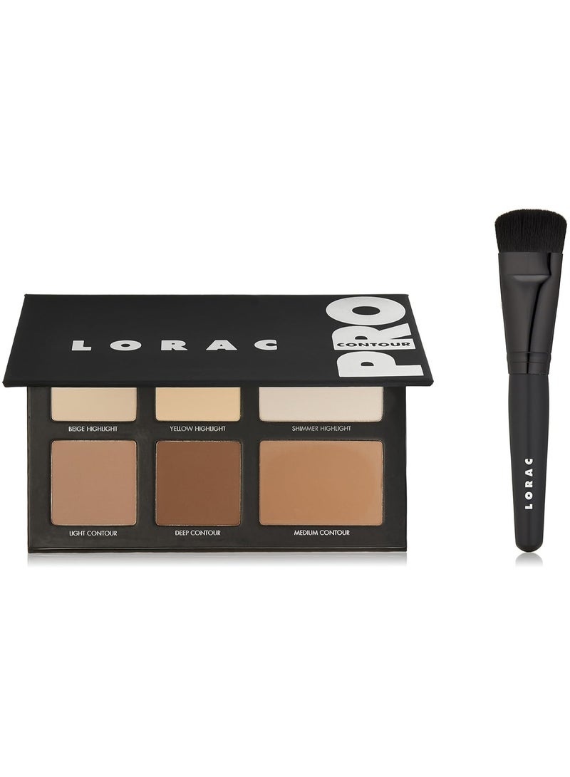 LORAC PRO Contour Palette & Contour Brush, Multi - Image 1