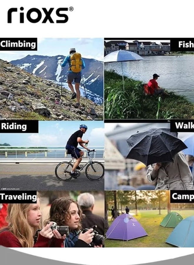 RIOXS 2 Pcs Adults Men And Women Waterproof Raincoat Portable Eva Long Rain Ponchos With Hoods Elastic Sleeves Lightweight Rainwear Cape Reusable For Outdoor Cycling Hiking Camping Climbing - Image 5