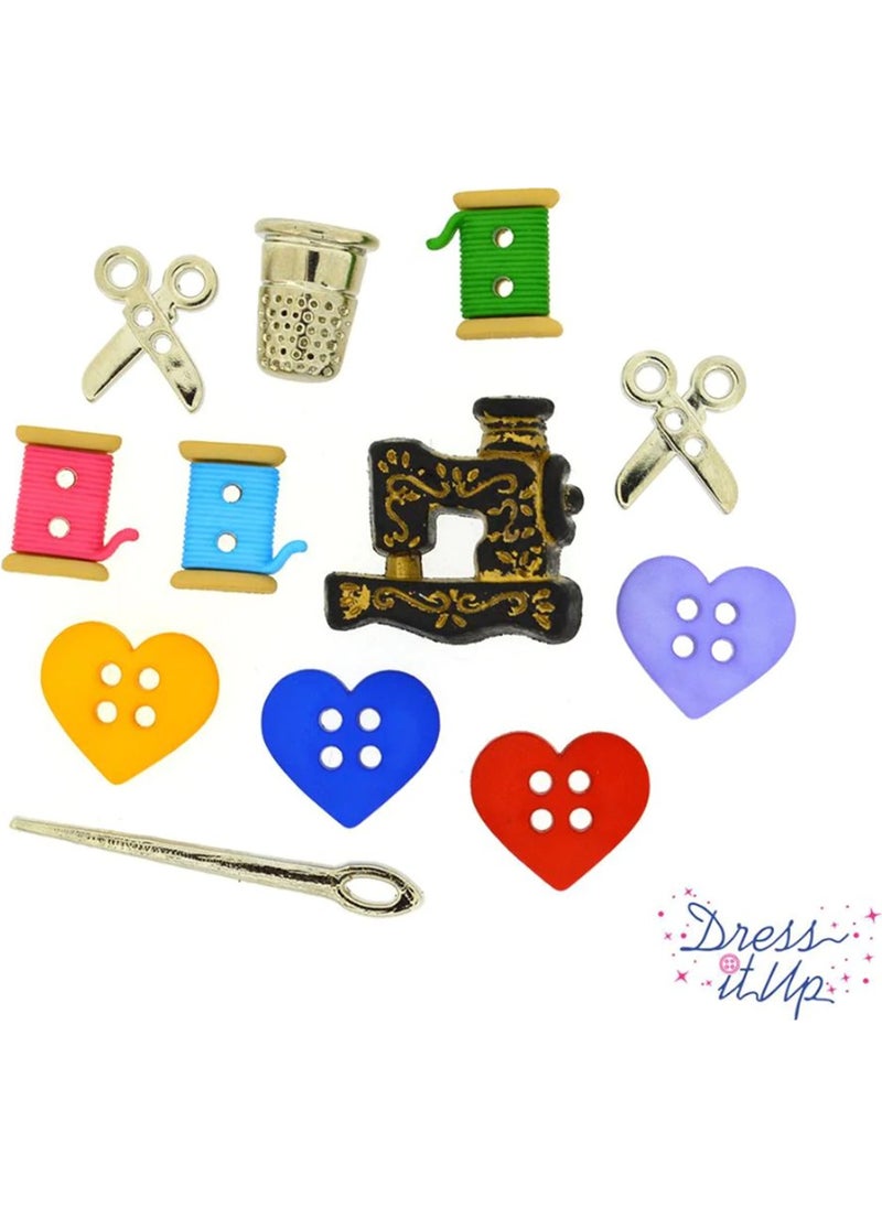 Dress It Up Decorative Toy Figure Button 9062 