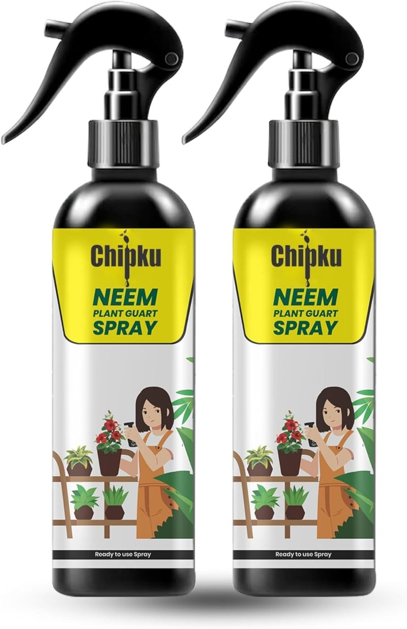 Chipku زيت النيم من تشيبكو جاهز للاستخدام 400 مل، رذاذ زيت النيم العضوي المعصور على البارد للنباتات الداخلية والخارجية | يزيل البق الدقيقي والفطريات والآفات الأخرى من النباتات - Image 1