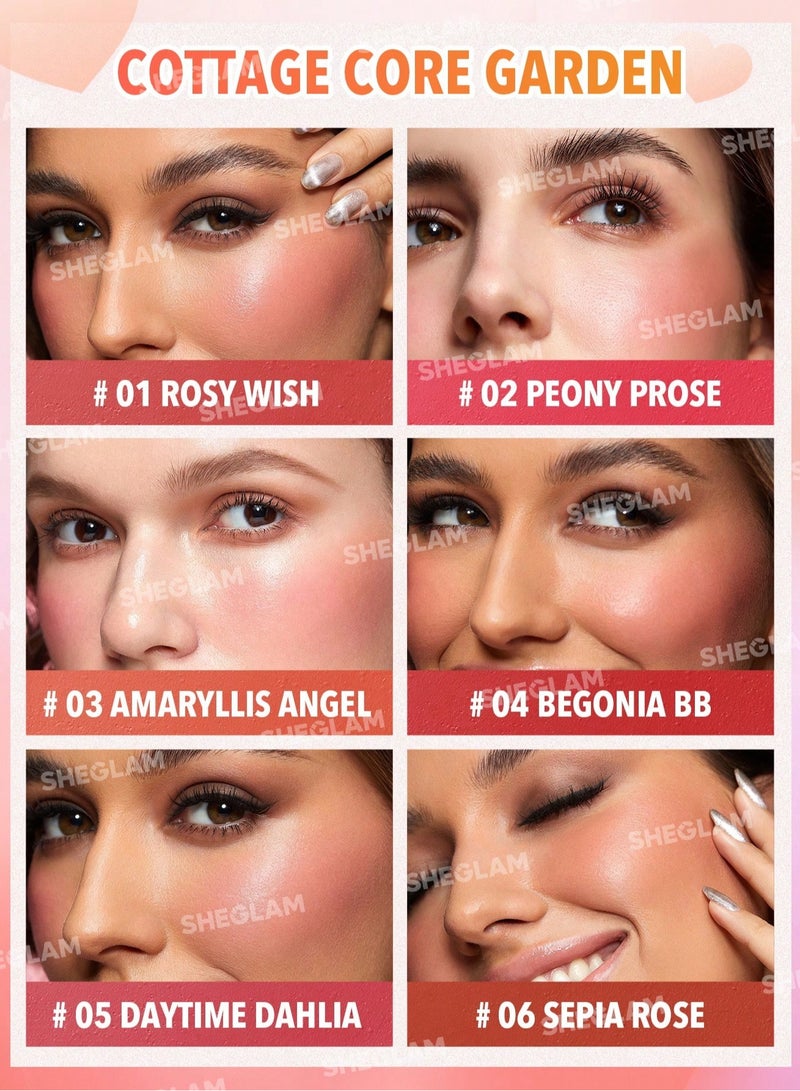 SHEGLAM Flush Crush Cream Blush Palette Cottage Core Garden - Image 2