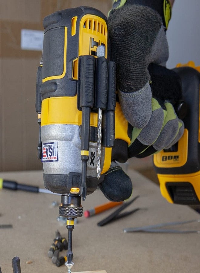 سبايدر جراب أدوات العنكبوت - BitGripper v2 - عبوة من أربعة قطع - احمل ما يصل إلى ستة رؤوس مفك براغي على جانب المثقاب الكهربائي أو المفك! - Image 2