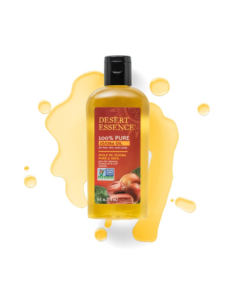 Desert Essence 100% Pure Jojoba Oil - 4 Fl Oz - Pack of 2 - Haircare & Skincare Essential Oil - All Skin Types - No Oily Residue - May Help Prevent Flakiness - Makeup Remover - Aftershave Moisturizer - Image 2