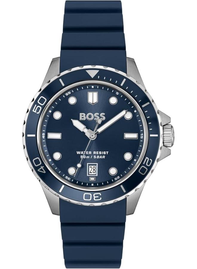 BOSS Chronograph Quartz analog Watch Stainless Steel strap - Image 1
