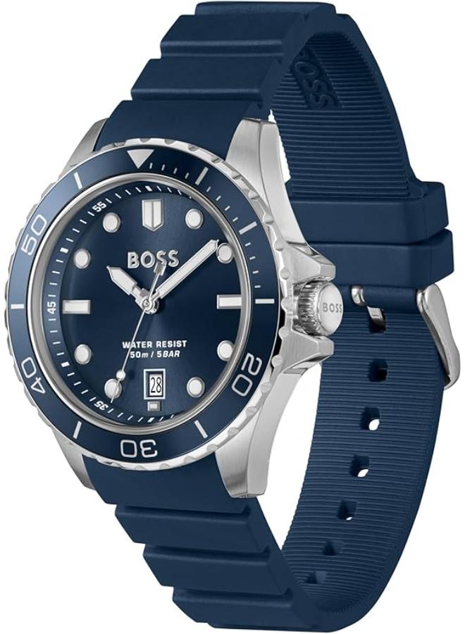 BOSS Chronograph Quartz analog Watch Stainless Steel strap - Image 2