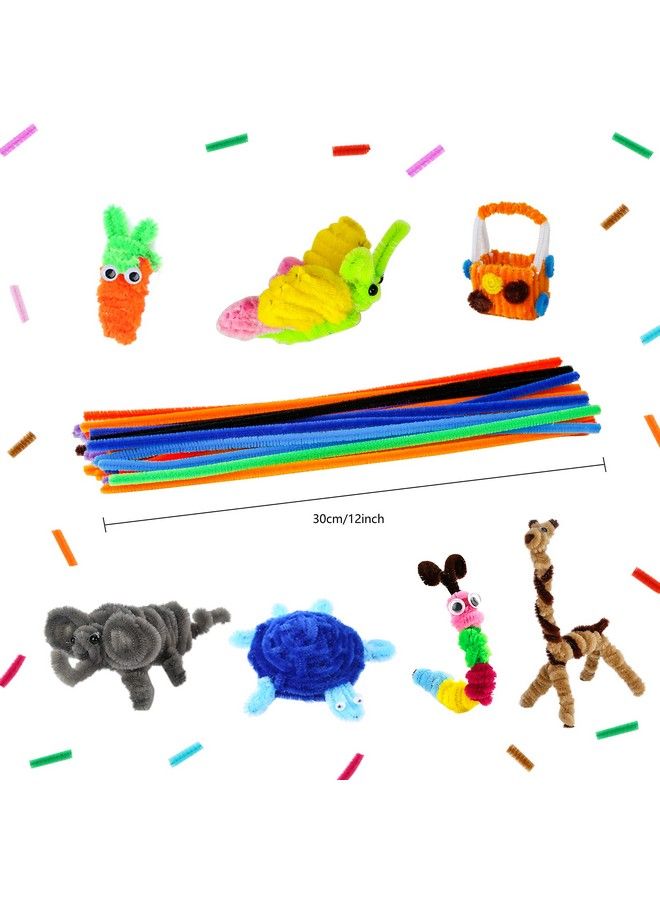 Caydo 200 Pcs Pipe Cleaners Craft Supplies Multi Color Chenille Stems For Art And Craft Projects Creative Diy Decorations (12Inch X 6Mm) - Image 4