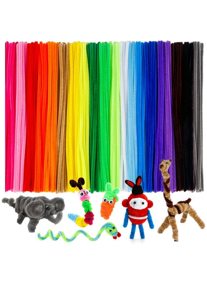 Caydo 200 Pcs Pipe Cleaners Craft Supplies Multi Color Chenille Stems For Art And Craft Projects Creative Diy Decorations (12Inch X 6Mm) - Image 2
