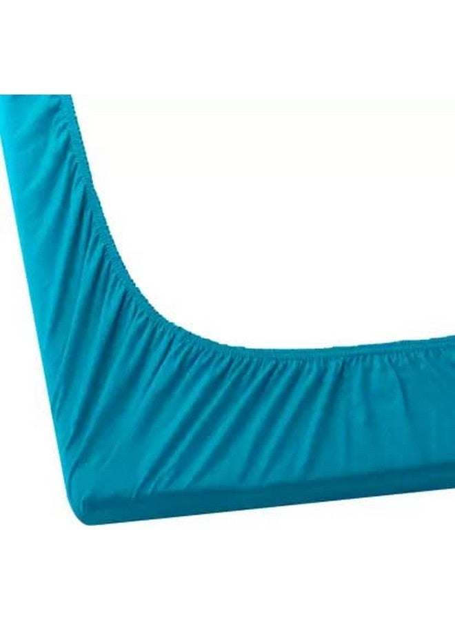 RD TREND® Premium Elastic Fitted Bedsheets for King Size Double Bed(78x72x8 Inches) with 2 Pillow Covers Size (18x28 Inches) Color- Firoji - Image 4