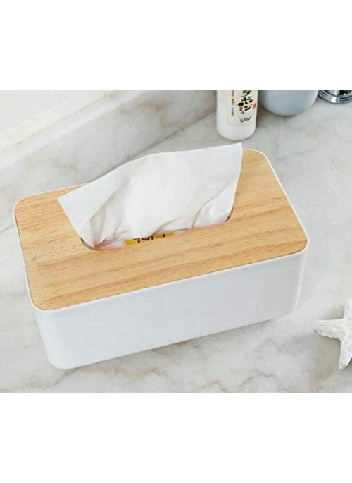 svk dream SVK Dream Tissue Holder for Dining Table Retro Square Happy Tissue Box Rectangular Tissue Cover Box Holders Case for Home Decor Car Decor Office Decor  - Image 3