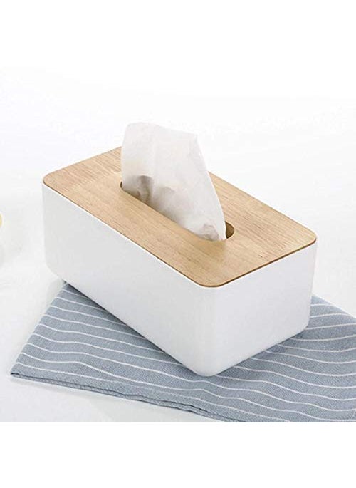 svk dream SVK Dream Tissue Holder for Dining Table Retro Square Happy Tissue Box Rectangular Tissue Cover Box Holders Case for Home Decor Car Decor Office Decor  - Image 4