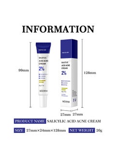 Salicylic Acid Acne Cream，Deep Moisturizing Oil Control Smoothing Acne Cream with 2% Salicylic Acid Soothing Cream for Acne Skin Hydrating Oil Control Pore Tightening Acne Cream 20g - pzsku/Z068A6DECC7CA332241C4Z/45/1741164770/2572ef33-7f9f-4959-97d4-83524b0ec065