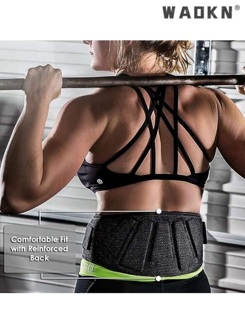 WAOKN Adjustable Weight Lifting Belt for Men and Women, Ideal for Bodybuilding, Fitness, Cross Training Workouts,Provides Back Support for Squats and Exercises, Breathable Mesh Design,M size  - Image 4