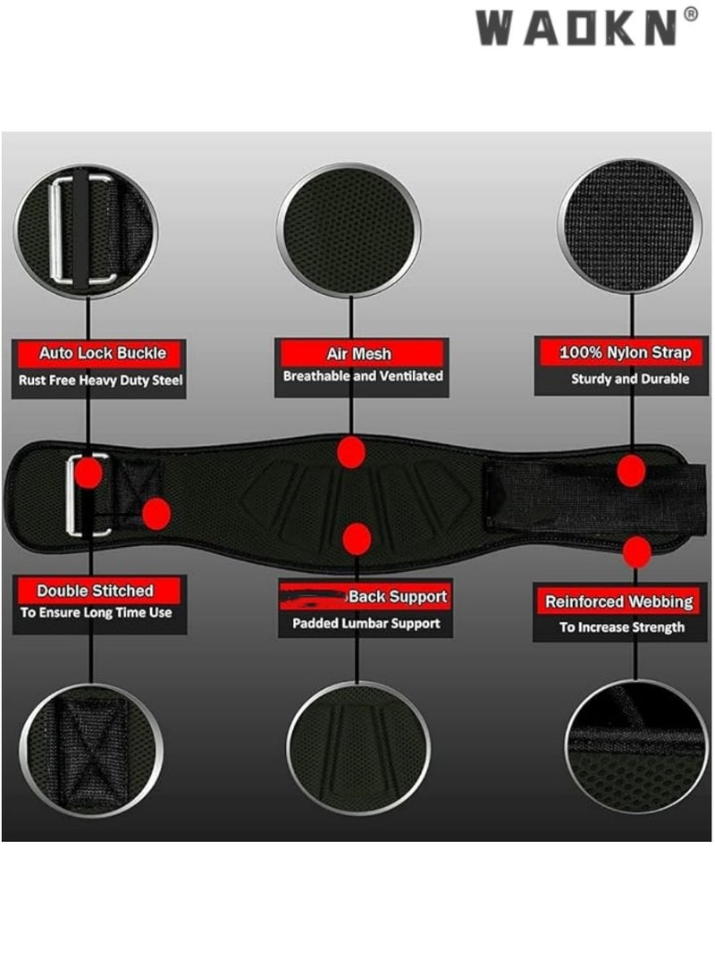 Adjustable Weight Lifting Belt for Men and Women, Ideal for Bodybuilding, Fitness, Cross Training Workouts,Provides Back Support for Squats and Exercises, Breathable Mesh Design,M size