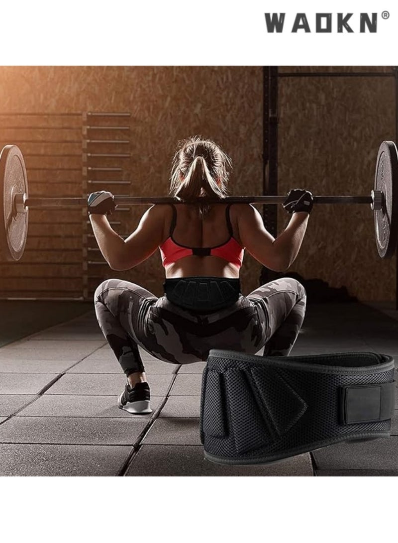 WAOKN Adjustable Weight Lifting Belt for Men and Women, Ideal for Bodybuilding, Fitness, Cross Training Workouts,Provides Back Support for Squats and Exercises, Breathable Mesh Design,M size  - Image 3