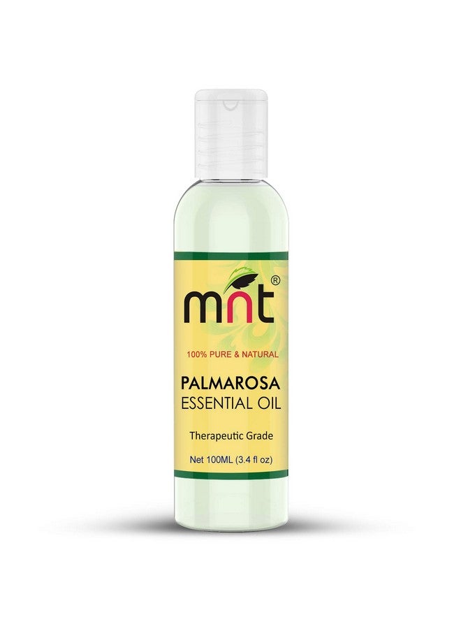 MNT Palmarosa Essential Oil (100ml) 100% Pure Natural & Undiluted Therapeutic Grade for Aromatherapy, Skin moisture & Hydrates Dry skin