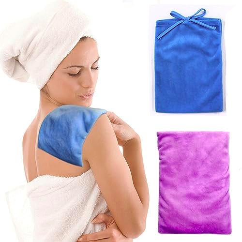 coldchill Microwavable Heating Pad Moist Heat Pad for Pain Relief Cramps Menstrual Tension and Stress Heat Compress Wrap for Neck Back Shoulders Abdomen Joints Clay Lavender 1 Pcs Purple - Image 2
