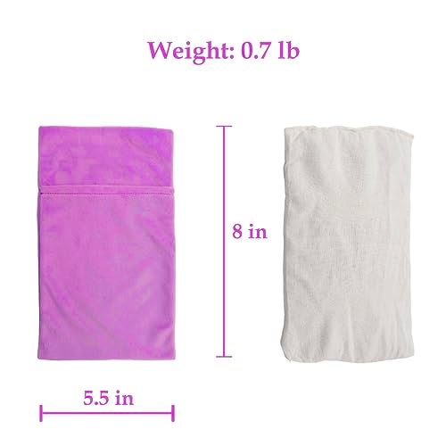 coldchill Microwavable Heating Pad Moist Heat Pad for Pain Relief Cramps Menstrual Tension and Stress Heat Compress Wrap for Neck Back Shoulders Abdomen Joints Clay Lavender 1 Pcs Purple - Image 5