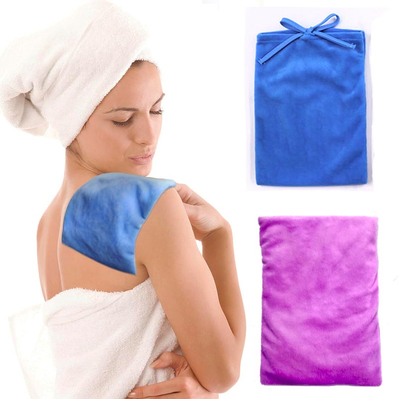 coldchill Microwavable Heating Pad Moist Heat Pad for Pain Relief Cramps Menstrual Tension and Stress Heat Compress Wrap for Neck Back Shoulders Abdomen Joints Clay Lavender 1 Pcs Purple - Image 3