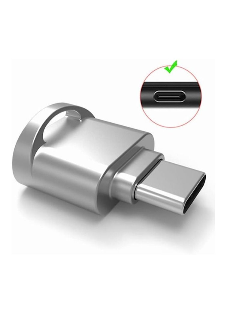 Y&D Type C Micro SD/TF Card Reader with Keychain,USB to SD SDHC SDXC OTG Memory Reader,Ultra-Compact, Portable, for Galaxy Note 20 S20  - Image 1