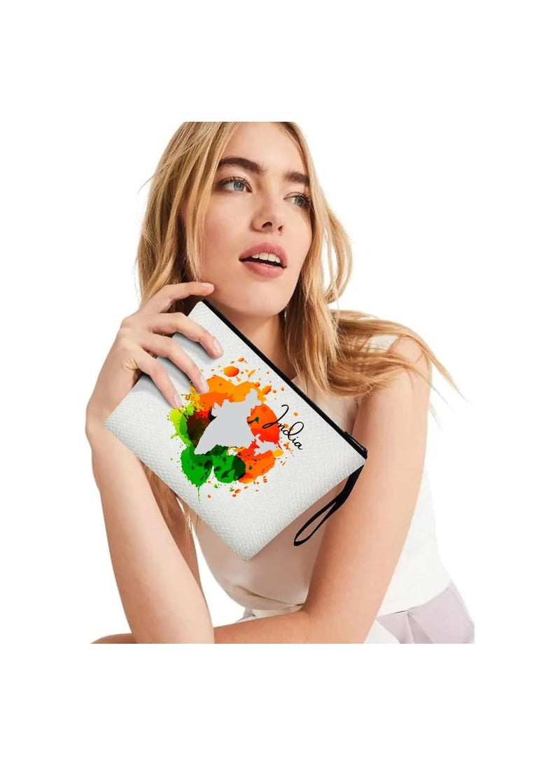 PRINTSHOP4ME India Republic Day Cosmetic Bag-Eco-Friendly Reusable Makeup Organizer-Perfect For Travel,Daily Use And Survivors-Ideal For Celebrating India Republic Day In Style - Image 3