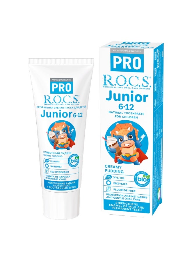 Rocs Toothpaste R.O.C.S. PRO Junior «Creamy Pudding» 74 g - Image 1