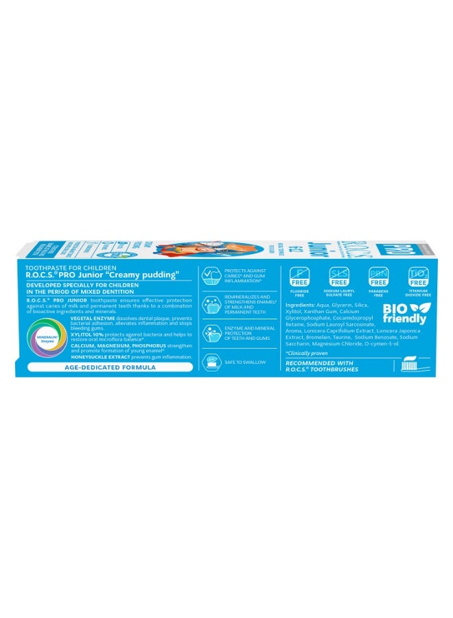 Rocs Toothpaste R.O.C.S. PRO Junior «Creamy Pudding» 74 g - Image 2