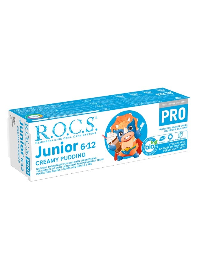 Rocs Toothpaste R.O.C.S. PRO Junior «Creamy Pudding» 74 g - Image 4