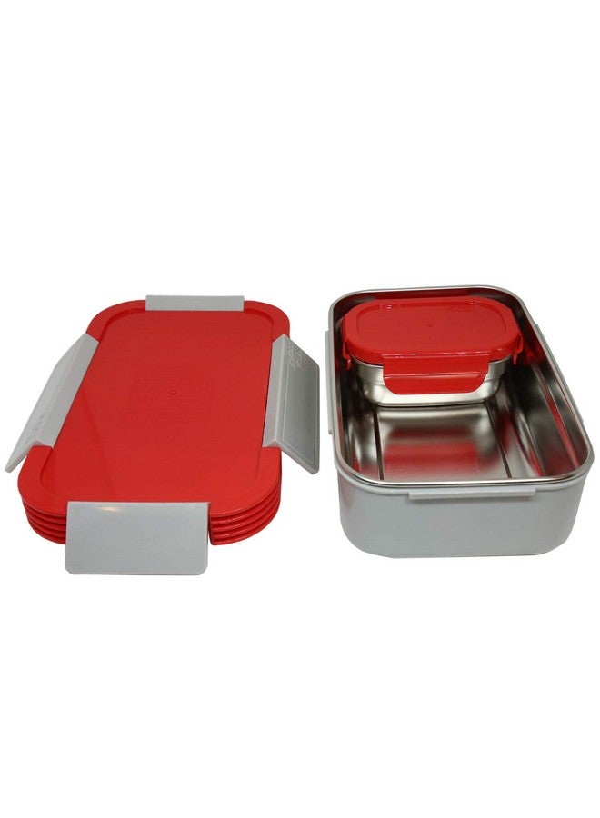 Jaypee Plus Stainless Steel Lunch Box Taurus- 2 Pieces, 900 ml,Red - Image 3