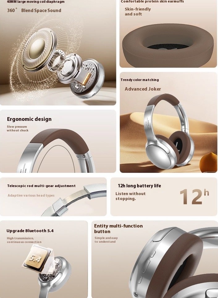 Oak Hybrid active noise-canceling headphones, wireless over-ear Bluetooth, 24-hour long ANC playback time, high-resolution audio, deep bass, customizable through the app, transparency mode, perfect for travel. - Image 2