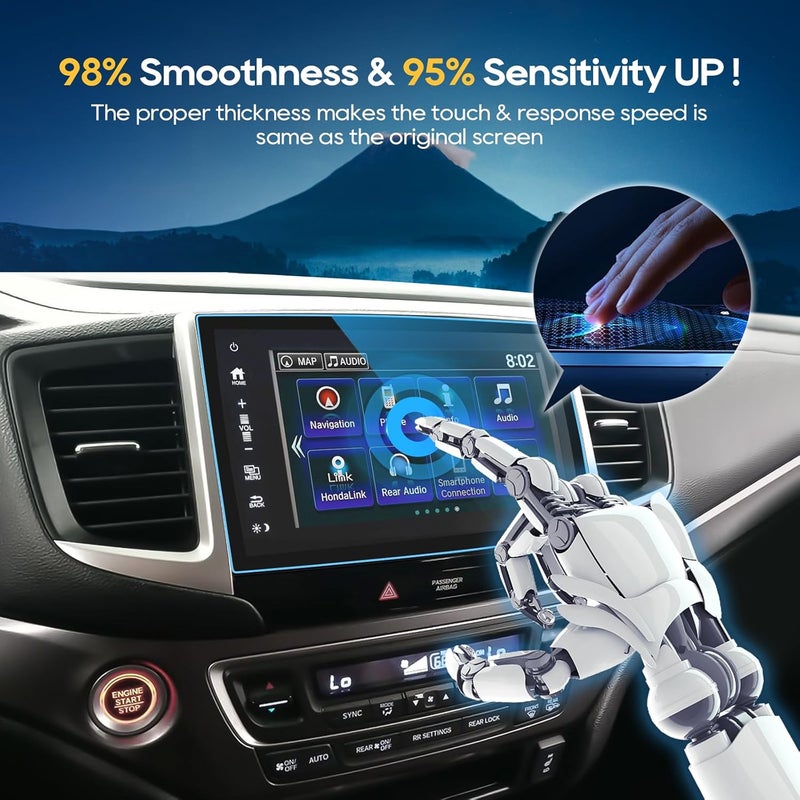 LFOTPP For 2018 Honda Pilot Screen Protector - 2016-2018 Pilot (Pilot EX-L/Pilot Touring/Pilot Elite) 8 inch Touchscreen 【FullHD+】 2016-2018 Pilot Accessories Anti Fingerprint 9H Hardness Tempered Glass - Image 5