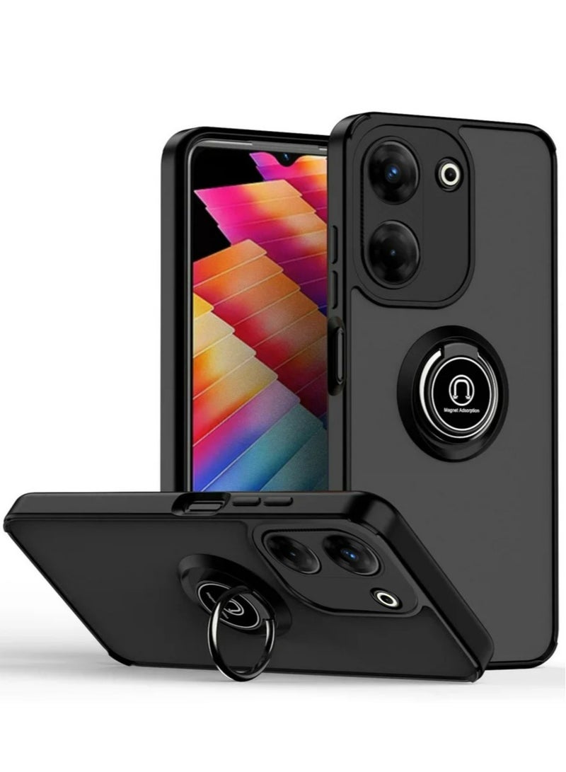 Tecno Camon 20 4G / Camon 20 برو 4G الهاتف المحمول حالة الغطاء ، 360 ° قوس الدورية خاتم + دعم المغناطيسي سيارة قوس + رقيقة جدا كمبيوتر تبو صدمة برهان الهاتف المحمول حالة - Image 1