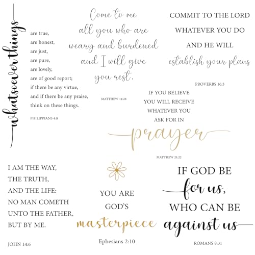BBTO Bible Verse Wall Stickers Inspirational Quote Wall Decals Religious Motivational Scripture Sticker Peel and Stick for Bedroom Living Room Office BathroomGod Love Us - Image 1