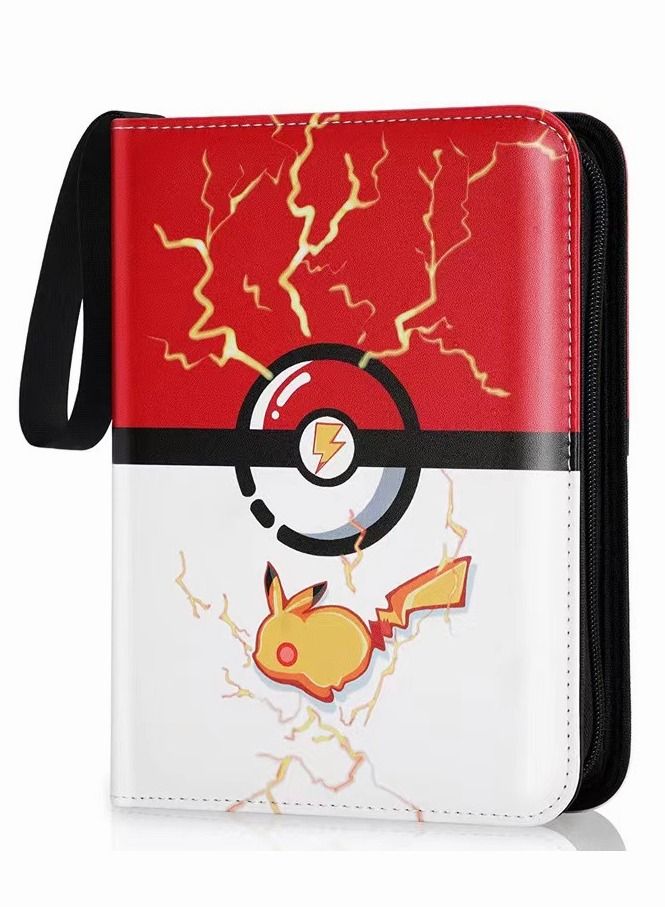 4-Pocket Binder Compatible with Pokemon Card, 400 Pockets Portable Trading Cards Holder Collector Album with 50 Removable Sheets for Boys Girls - Image 1