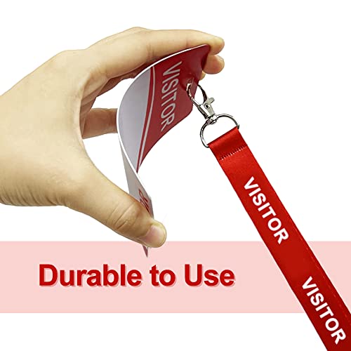 BEMAXYE Visitor ID Badge Card with Lanyard Clip - Reusable Temporary Pass, Heavy Duty Plastic Name Tag for Company, School, Exhibition (25 Pcs) - Image 3