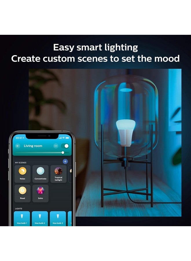 Philips hue Philips Hue A19 LED Smart Light Bulb - White and Color Ambiance - 60W Indoor Light Bulb - Control with Hue App - Works with Alexa, Google Assistant and Apple Homekit - 3 Pack  - Image 4