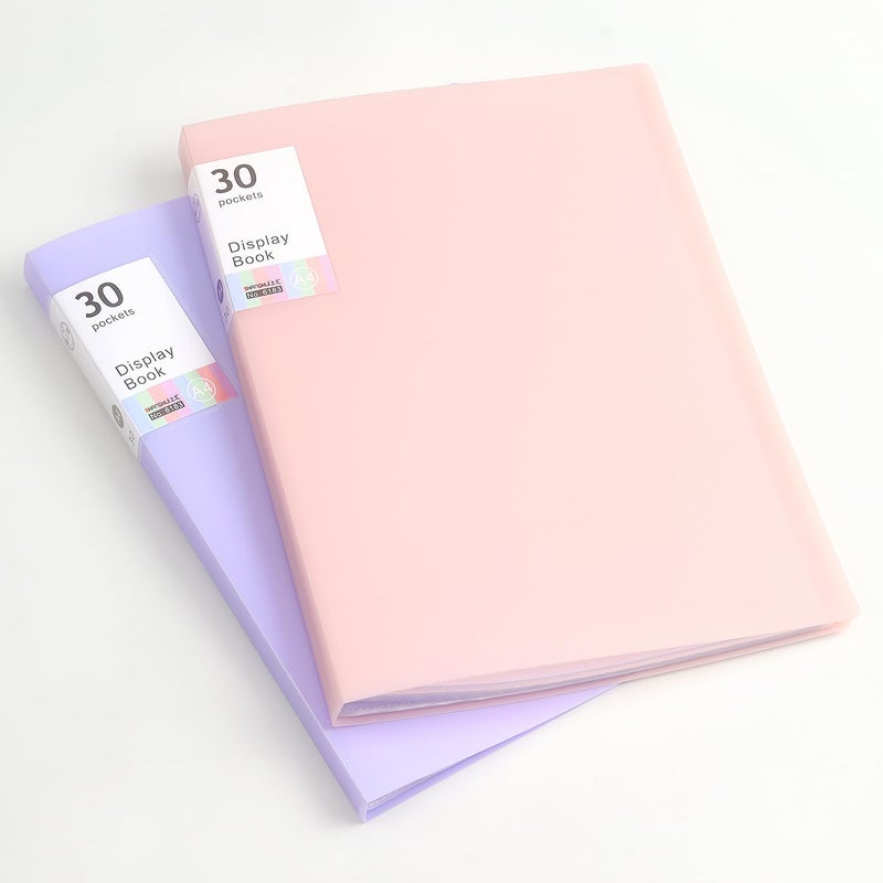 Tamaki Binder with Plastic Sleeves, Portfolio Folder with Clear Sheet Protectors, Display 60 Pages Book, Presentation Book for Artwork, Document Organizer, 1 Pack (Pink) - Image 5