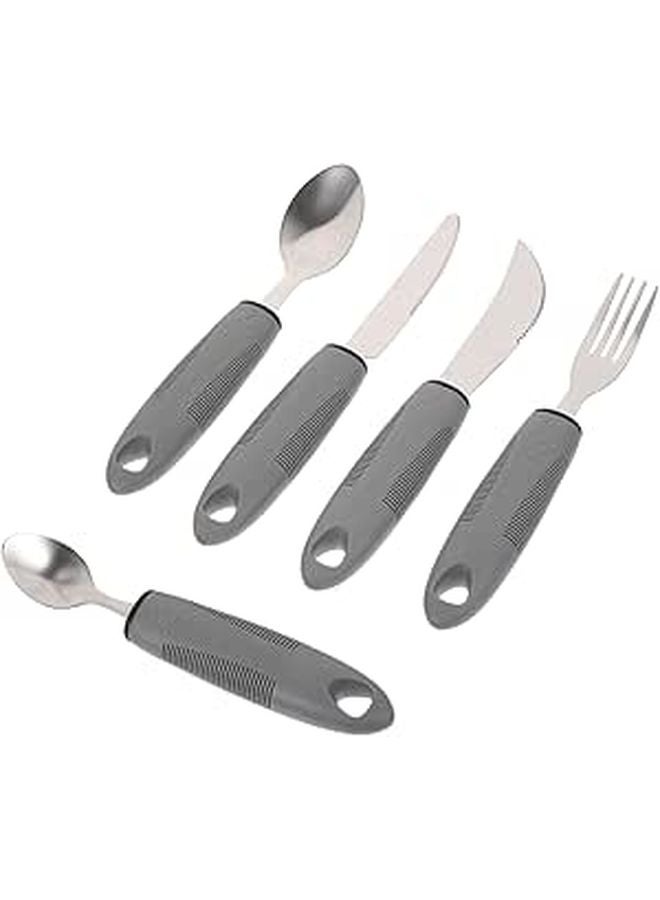 Lightweight Adaptive Utensils Set for Elderly Non Slip Tableware Portable for Home and Travel - Image 1