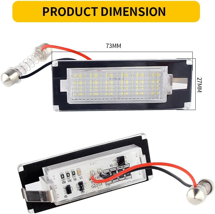 Vuzmode 2X LED License Plate Light for Various Car Models - Image 2