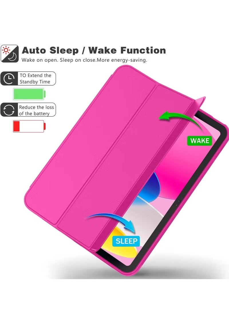 ميجوفاست جراب متوافق مع iPad الجيل العاشر 10.9 بوصة 2022 مع حامل قلم رصاص، غطاء واقٍ رفيع ثلاثي الطي مع ظهر ناعم من مادة TPU لجراب iPad الجيل العاشر، مع خاصية السكون والاستيقاظ التلقائي - Image 5