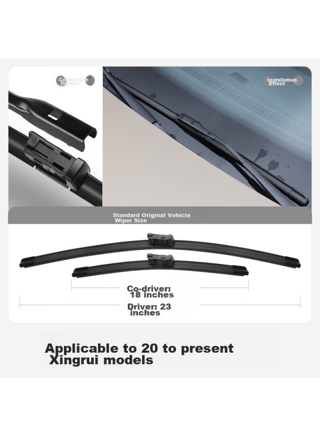meisim Meisim Geely Xingrui Windshield Wiper Blades For - Models, Original Car Wiper Accessories, Boneless Special Rubber Strip Wipers  - Image 2