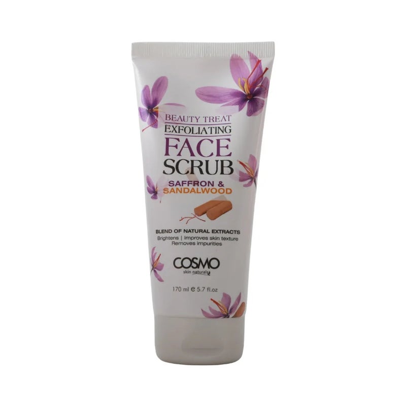Cosmo Beauty Treat Exfoliating Face Scrub With Saffron And Sandalwood- 170ml - Image 1